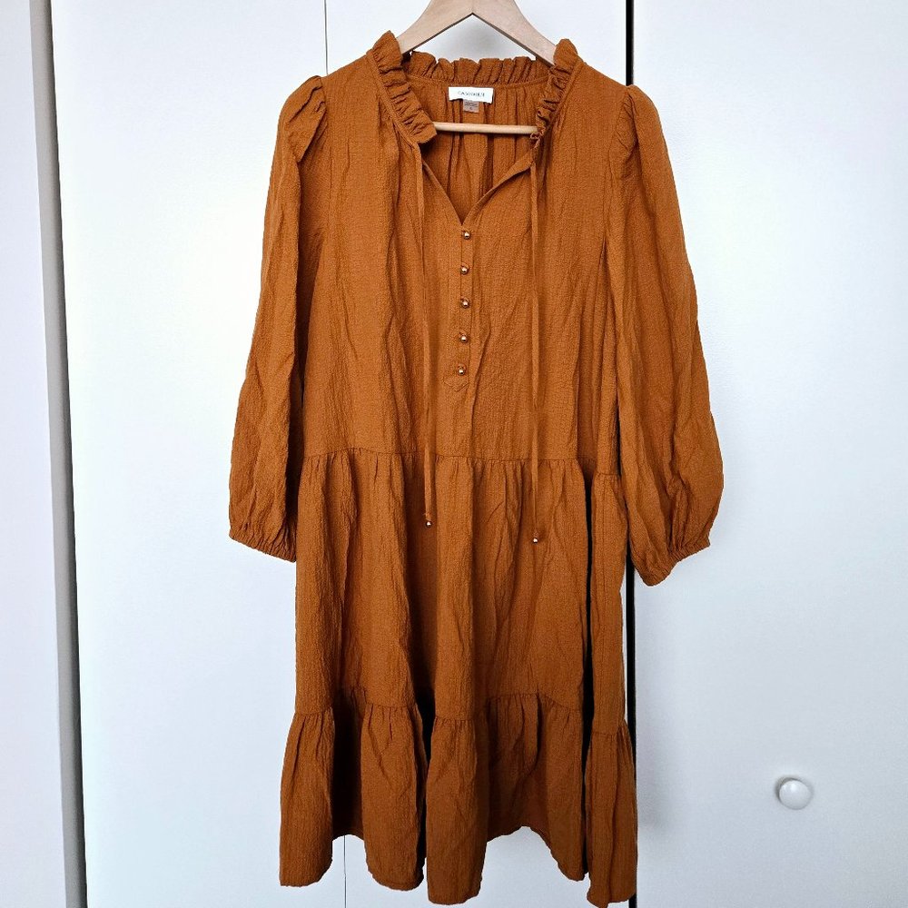 Women's 3/4 Sleeve Tiered Dress